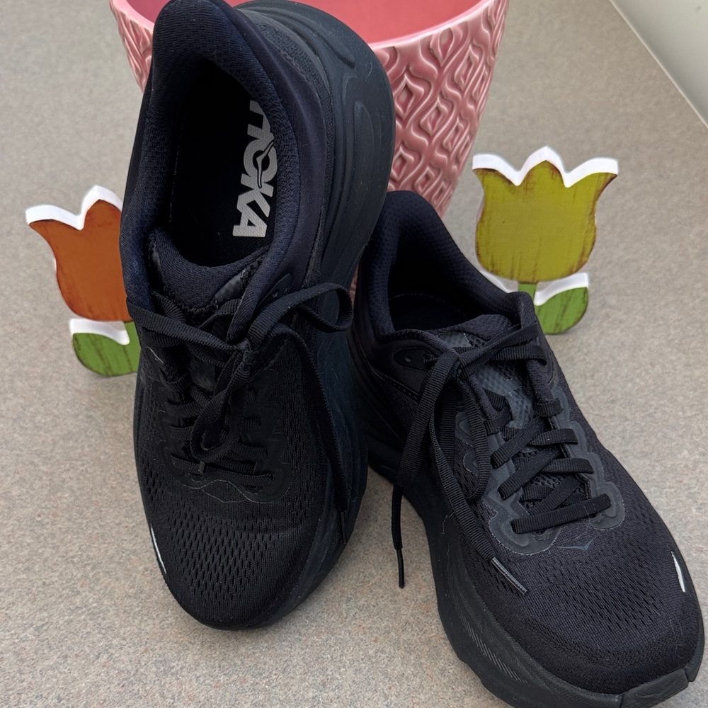 Hoka Bondi 9 Black Athletic Sneakers